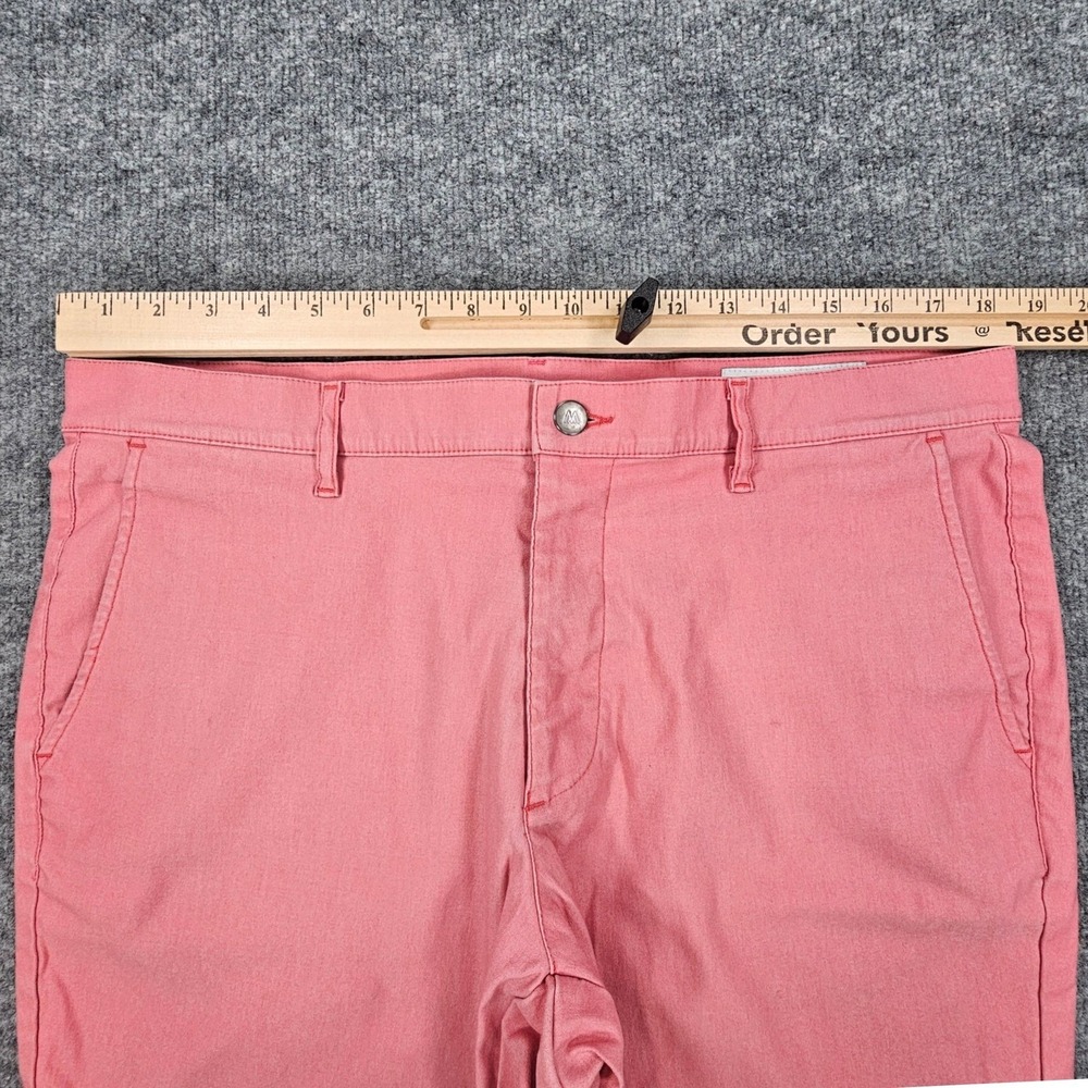 Mizzen+Main Men's‎ 36 Cane Collection Performance Chino Shorts Salmon Pink USA - Picture 7 of 13